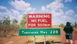 Warning: no fuel - a true danger in the outback