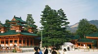 view of Daimonji-yama from shrine